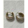 Image 2 : Pair Of 10K (Scratch Tested) Two Tone Earrings
