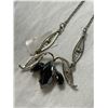 Image 2 : Art Deco Style Sterling Silver Necklace