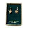 Image 1 : Pair Of Gold Flakes In Clear Case Earrings From El Dorado Gold Mine