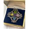 Image 2 : Beautiful Colourful 925 Silver Brooch