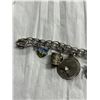 Image 2 : Stamped Sterling Silver Charm Bracelet With 9 Charms
