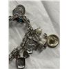 Image 3 : Stamped Sterling Silver Charm Bracelet With 20 Charms