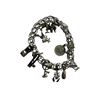Image 1 : Sterling Silver Stamped Charm Bracelet With 12 Charms
