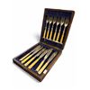 Image 1 : 12pc Fork & Knife Set With Sterling Silver Transitions (From Handle To Head)