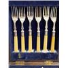Image 2 : 12pc Fork & Knife Set With Sterling Silver Transitions (From Handle To Head)