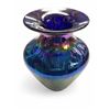 Image 1 : 1992 Artist Signed Iridescent Art Glass Vase