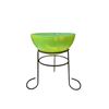 Image 1 : Vivid Green Murano Glass Bowl With Metal Stand