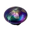 Image 1 : 1992 Artist Signed Iridescent Art Glass Oil Lamp