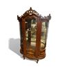 Image 1 : Vintage French Reproduction Curved Glass Cabinet
