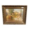 Image 1 : Framed 1896 Original Oil On Canvas Painting By Philip R, Morris "The Pond"