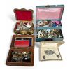 Image 1 : Assorted Jewellery Boxes With Variety Of Costume Jewellery