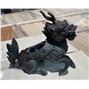 Image 2 : 2 Vintage Cast Metal Animals: Armadillo Is Bronze Dragon Is Pot Metal