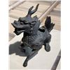 Image 3 : 2 Vintage Cast Metal Animals: Armadillo Is Bronze Dragon Is Pot Metal
