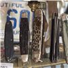 Image 3 : 8 Vintage Folding Knives, Brass Ship Door Knocker, & Brass Police Helmet Bell