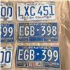Image 3 : 7 Vintage License Plates (3 Are Pairs)