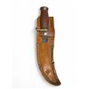 Image 1 : Vintage Knife With Brass Details & Sheath