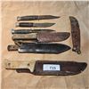 Image 3 : 6 Assorted Vintage Knives & Sheaths