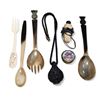 Image 1 : Horn Carved Utensils, Bone Carved Snuff Bottle & Fork