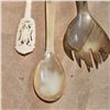 Image 2 : Horn Carved Utensils, Bone Carved Snuff Bottle & Fork