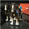 Image 2 : 2 Porcelain Clydesdale Horses & Model Structures
