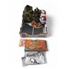 Image 1 : Assorted Collectibles: Santa, Camera Bag, Christmas Lights, Scale, & More