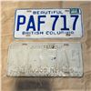 Image 2 : Pair OF 1977 British Columbia License Plates
