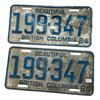 Image 1 : Pair Of 1964 British Columbia License Plates