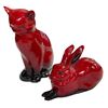 Image 2 : 6 Vintage Royal Doulton Flambe Animal Figurines