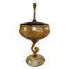 Image 1 : Vintage Amber Glass Lidded Candy Bowl