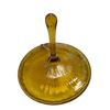 Image 2 : Vintage Amber Glass Lidded Candy Bowl