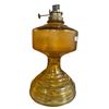 Image 1 : Vintage Amber Glass Oil Lamp (No Chimney)