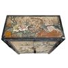 Image 2 : Vintage Asian Lacquered Cabinet With Floral & Bird Motifs