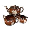 Image 1 : 3pc Vintage Gibsons Embossed Teapot, Cream, & Sugar Set