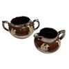 Image 3 : 3pc Vintage Gibsons Embossed Teapot, Cream, & Sugar Set