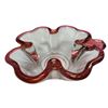 Image 1 : Vintage Pink Art Glass 4 Leaf Clover Bowl