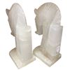 Image 2 : Pair Of Vintage Quartz Horse Head Book Ends