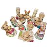 Image 1 : 11 Vintage Pepiware Rabbit Figurines