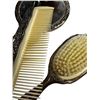 Image 3 : 3pc Vintage Vanity Hair Set: Brush, Mirror, & Comb