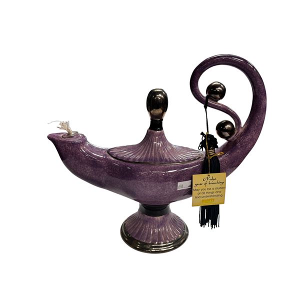 Marty Sculpture Juha Genie Of Knowledge Porcelain Oil Lamp