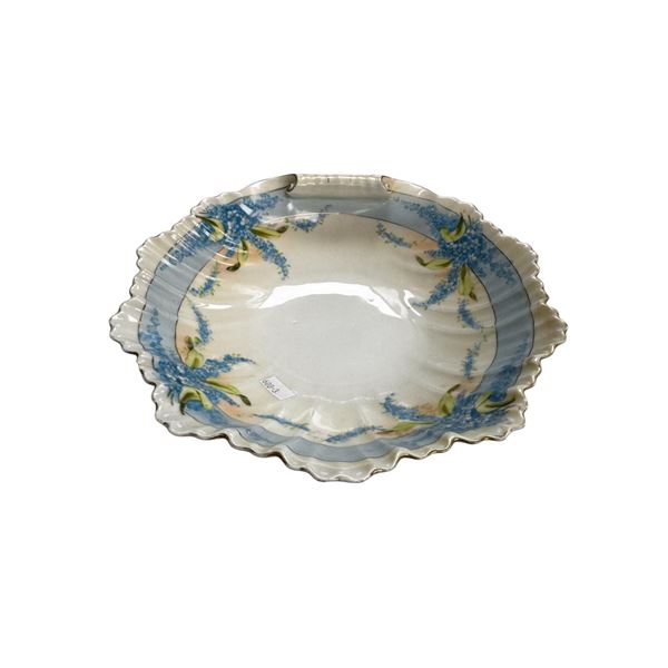 Vintage Hand Painted Prussia Fluted Bowl