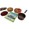 Image 4 : 6 Vintage Ashtrays: Porcelain Oregon, Cut Crystals, Mid Century Modern, & More