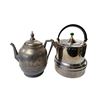 Image 1 : 2 Vintage Teapots: 1 Enameled Based & 1 With A Tea Caddy Platform