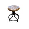 Image 4 : Vintage Adjustable Height Industrial Wood Top Stool