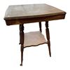 Image 1 : Vintage Glass Ball In Clawfoot Skirted Parlour Table