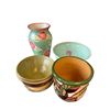 Image 4 : Assorted Pottery Ware: Vases, Bowls, Tureen, Lidded Container, Wall Art