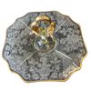 Image 2 : 3 Vintage Platters: 1 Handled 2 Amber Glass Tone