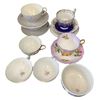 Image 1 : Assorted Vintage Teacups & Saucers: Dresden, Royal Albert, Royal Doulton