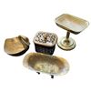 Image 1 : Assorted Vintage Brassware: Soap Stand, Bowls, Incense Box