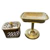 Image 2 : Assorted Vintage Brassware: Soap Stand, Bowls, Incense Box