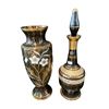Image 2 : Assorted Vintage Items: Vases, Decanter, Center Piece Bowl, & Platters